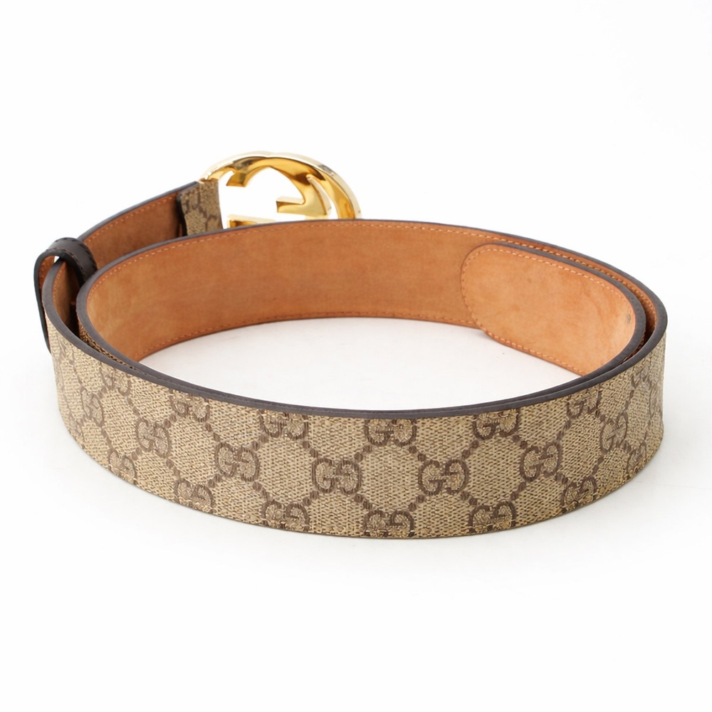 Gucci Supreme belt with Gold GG Buckle sz 85 (34) - Picture 2 of 4